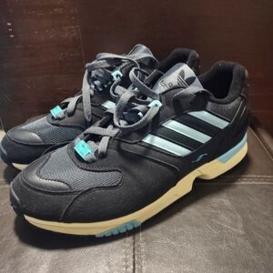 Adidas Torsion  Black and Blue Sneakers